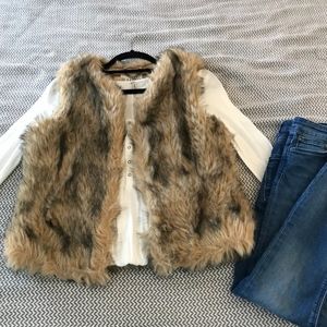 Faux fur vest